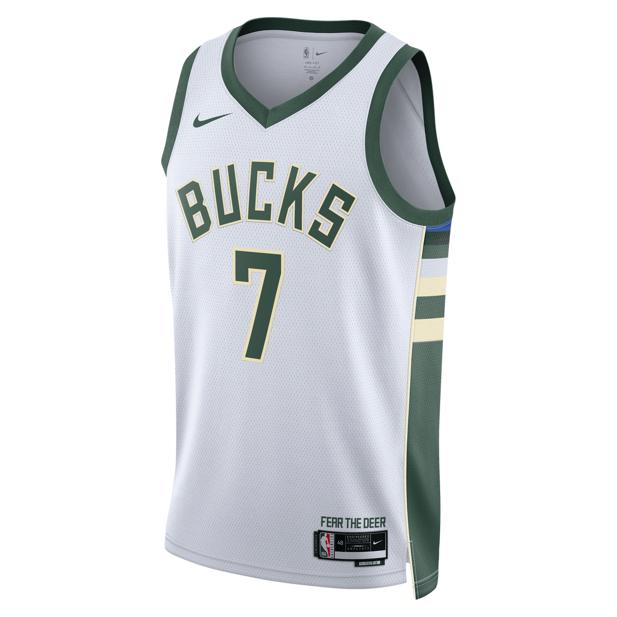 Milwaukee Bucks Nike Association Edition Swingman Jersey - White - Kevin Porter Jr. - Unisex