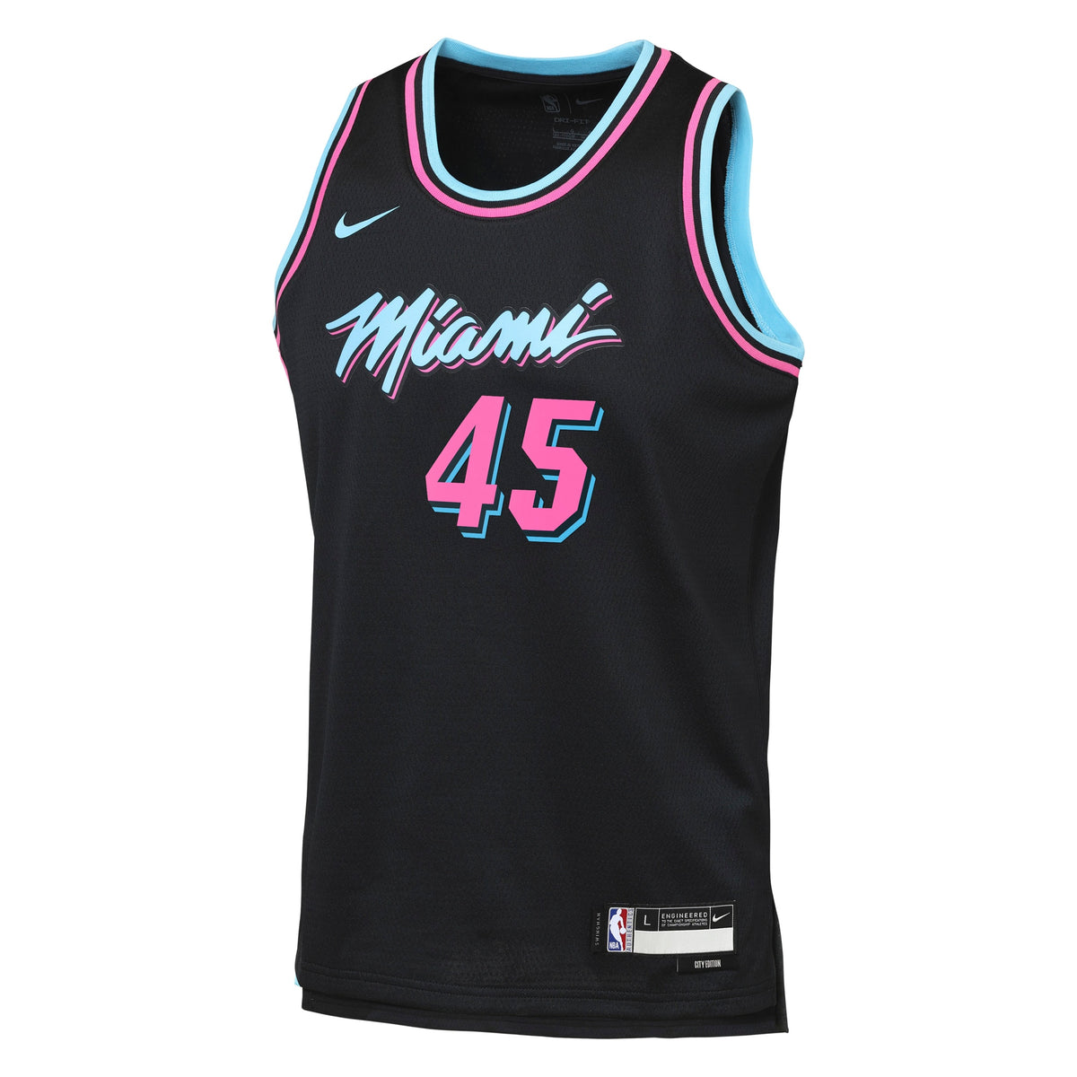 Miami Heat Nike 2025/26 City Edition Swingman Jersey - Black - Davion Mitchell - Youth