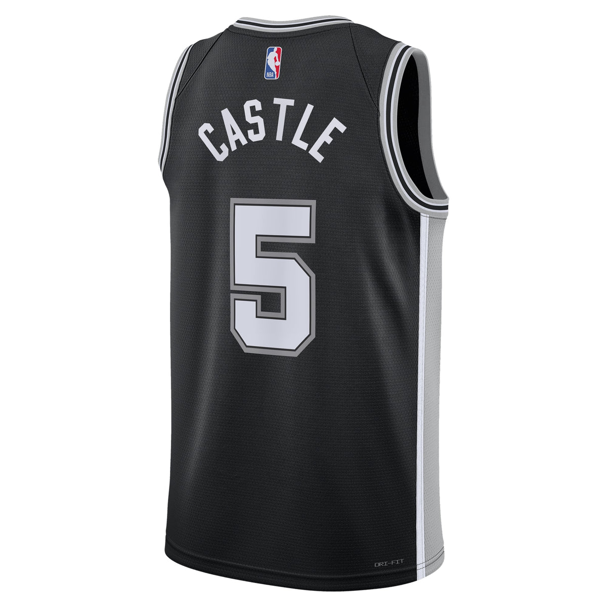 San Antonio Spurs Nike Icon Swingman Jersey - Black - Stephon Castle - Unisex