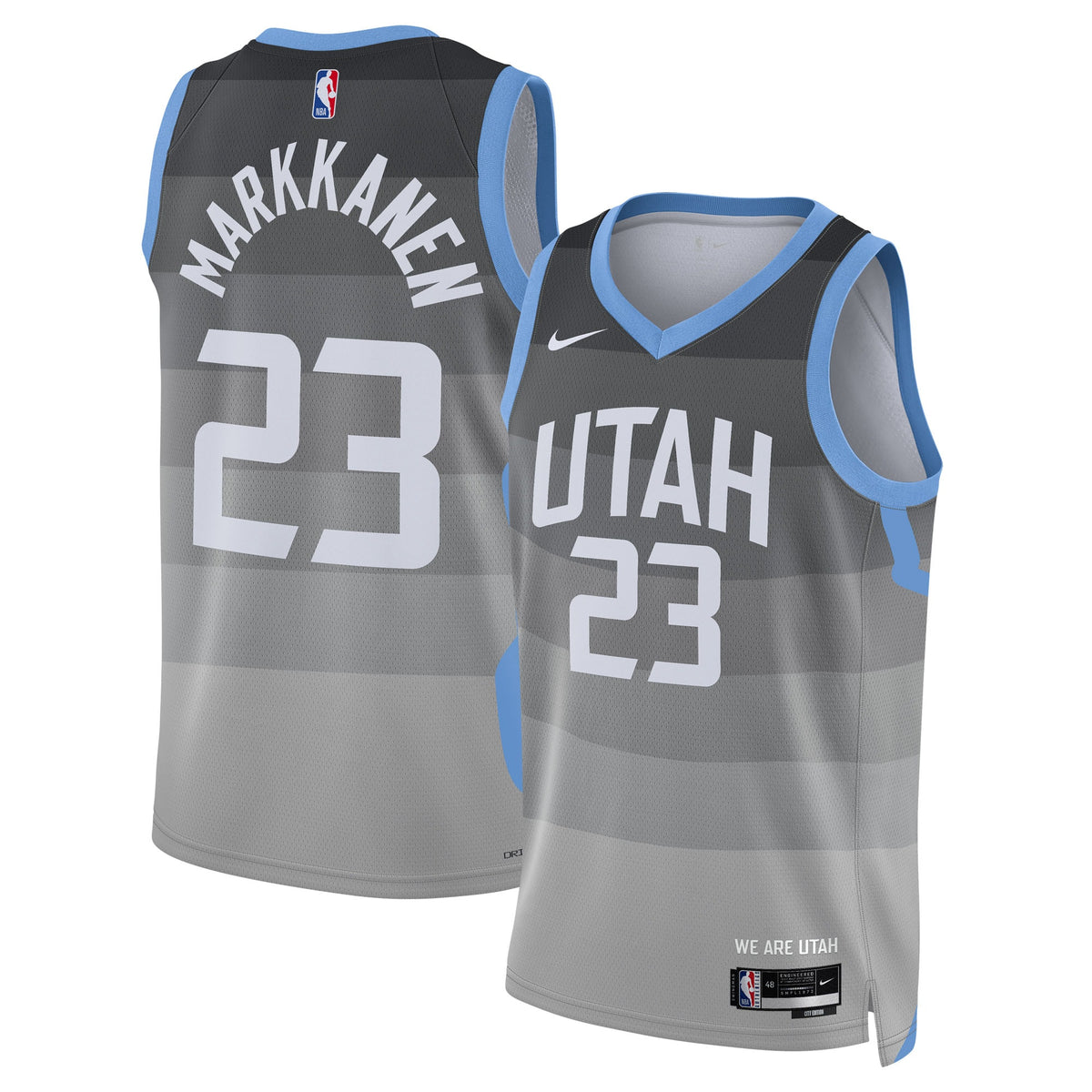 Utah Jazz Nike 2025/26 City Edition Swingman Jersey - Gray - Lauri Markkanen - Unisex