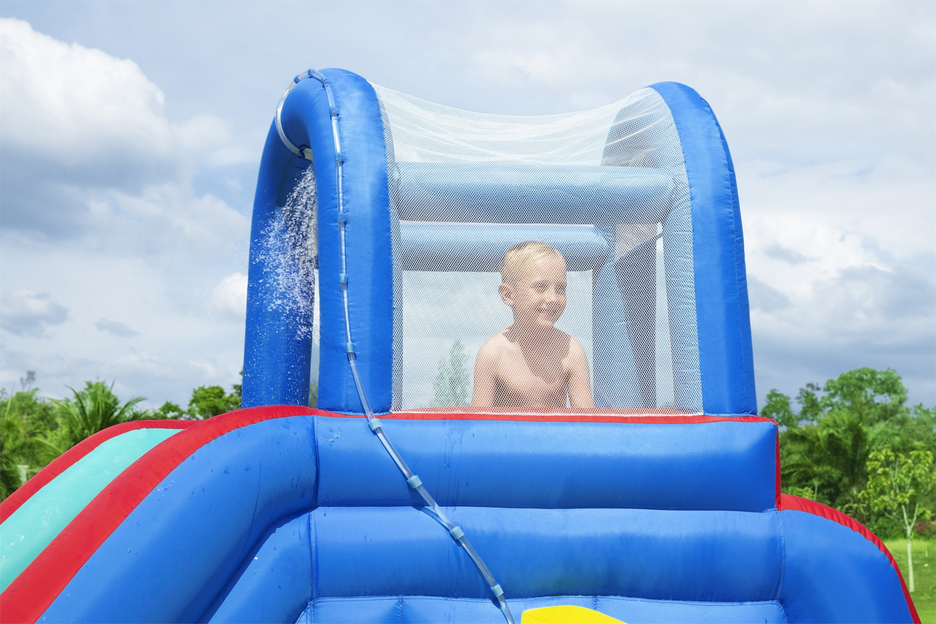 H2OGO! Waterfall Waves Kids Inflatable Water Park 18'8”