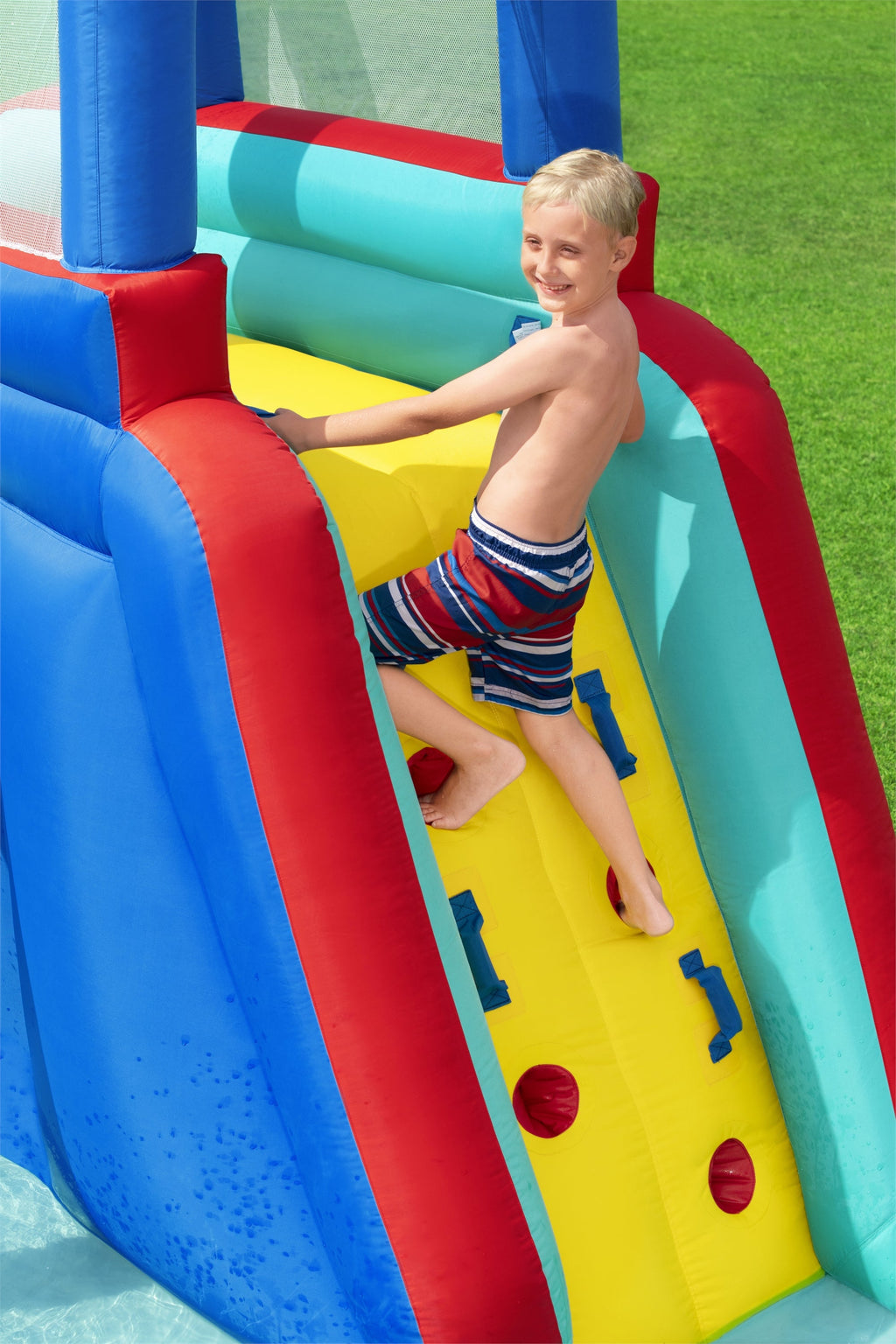 H2OGO! Waterfall Waves Kids Inflatable Water Park 18'8”